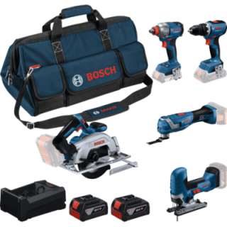 COMBO KIT 5 OUTILS GSR+GDX+GKS+GOP+GST+GBA+2X5